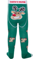 Колготки дитячі Conte-kids новорічні (589) 21С-31СП "Deer" з малюнками північного оленя Рудольфа