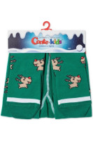 Колготки дитячі Conte-kids новорічні (589) 21С-31СП "Deer" з малюнками північного оленя Рудольфа