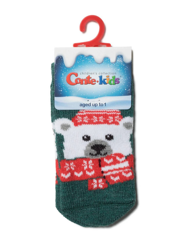 Носки детские Conte-kids Новогодние 19С-87СП (442) "Белый мишка"