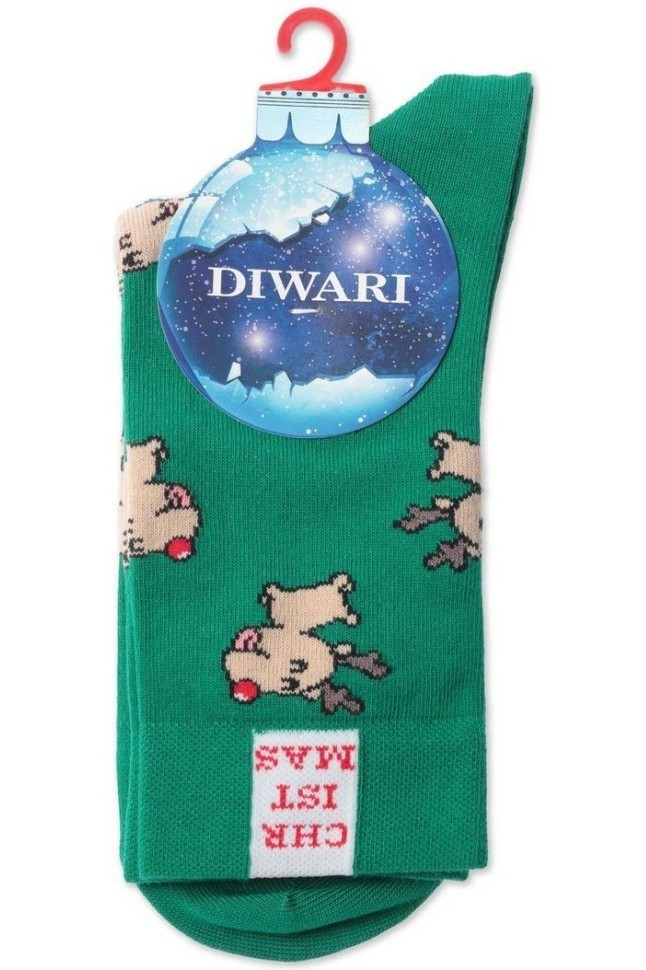 Шкарпетки чоловічі Diwari Новорічні (649) 21с-71сп «Rudolph»