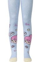 Колготки дитячі Conte-kids TIP-TOP (514) бавовняні з малюнком "I Love Selfie"