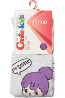 Колготки дитячі Conte-kids TIP-TOP (514) бавовняні з малюнком "I Love Selfie"