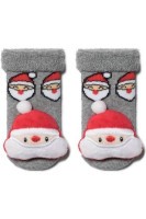 Носки детские Conte-kids Новогодние 19С-79СП (447) Санта Клаус махровые с аппликацией