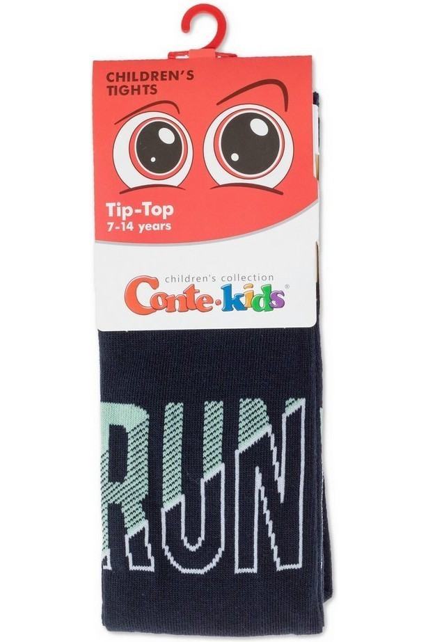 Колготки дитячі Conte-kids TIP-TOP (559) бавовняні з малюнком «Run»