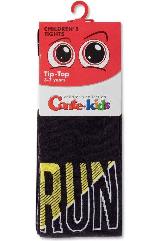Колготки дитячі Conte-kids TIP-TOP (559) бавовняні з малюнком «Run»