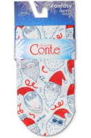 Шкарпетки жіночі Conte Fantasy 70 Новорічні (124) 17с-34сп з малюнком «Santa Claus»