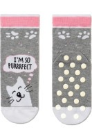 Шкарпетки дитячі Conte-kids Tip-top 7С-54СП (403) "Кіт Purrrfect" антиковзкі