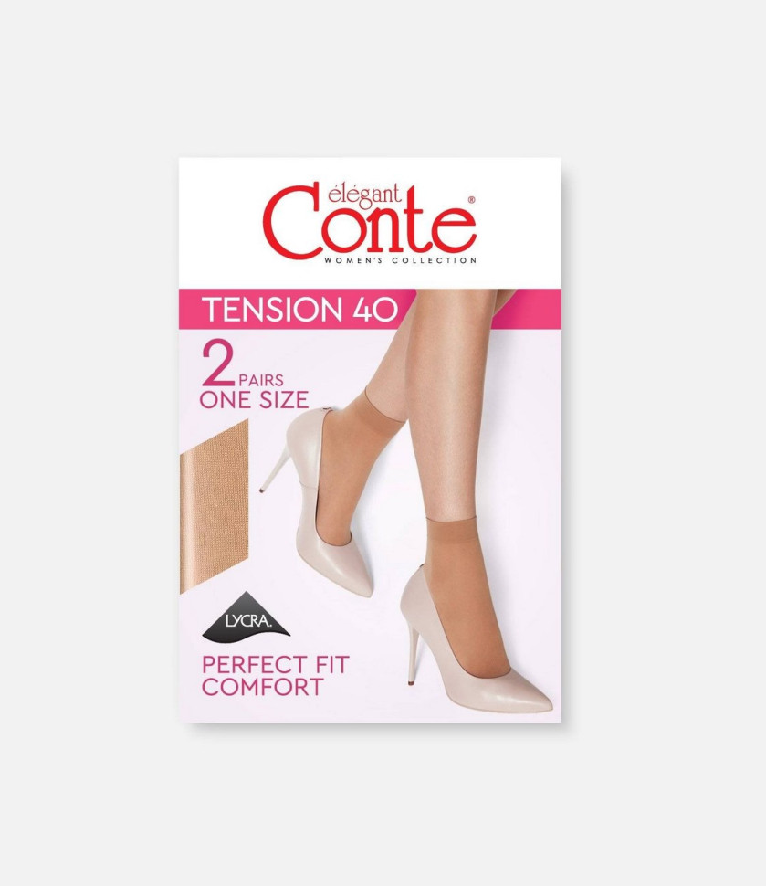 Шкарпетки жіночі Conte Tension 40 Den, 2 пари (EURO)