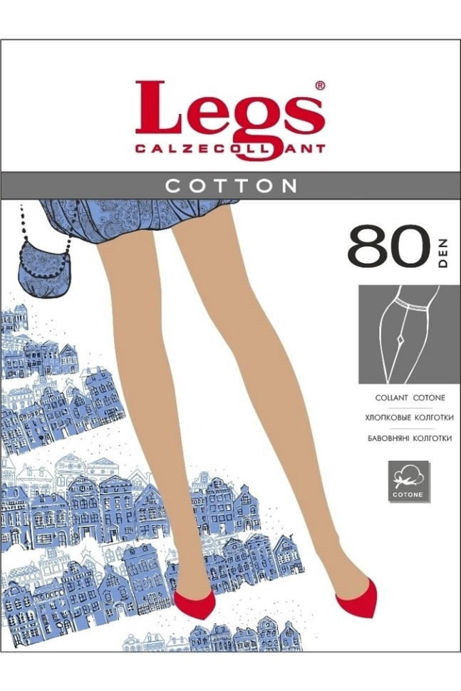Колготки жіночі LEGS 601 COTTON 80 Den