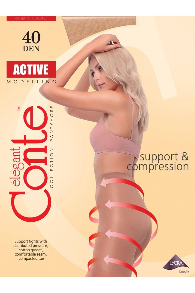 Колготки женские Conte Active 40 Den nero (черный)