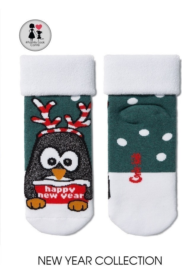 Носки детские Conte-kids Новогодние махровые 18С-88СП (379) "Пигвин"