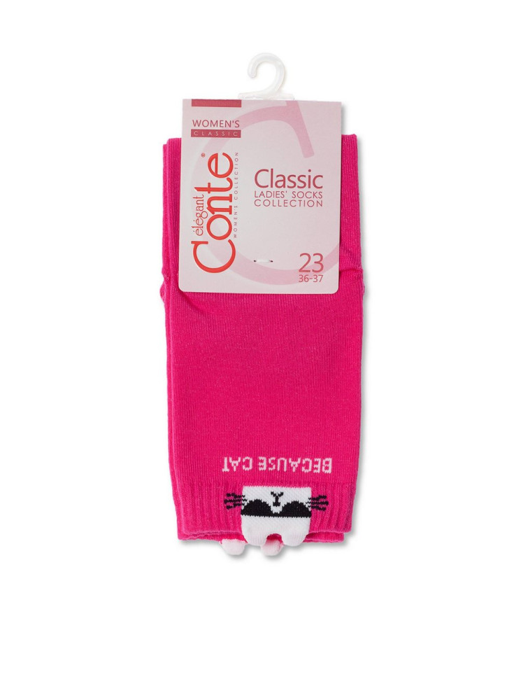 Шкарпетки жіночі Conte Classic 17С-183СП з пікотом «Cat»