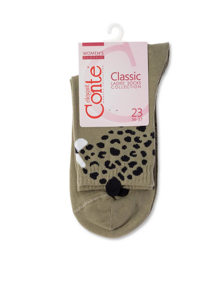 Носки женские Conte Classic 17С-183СП с пикотом «Leopard»