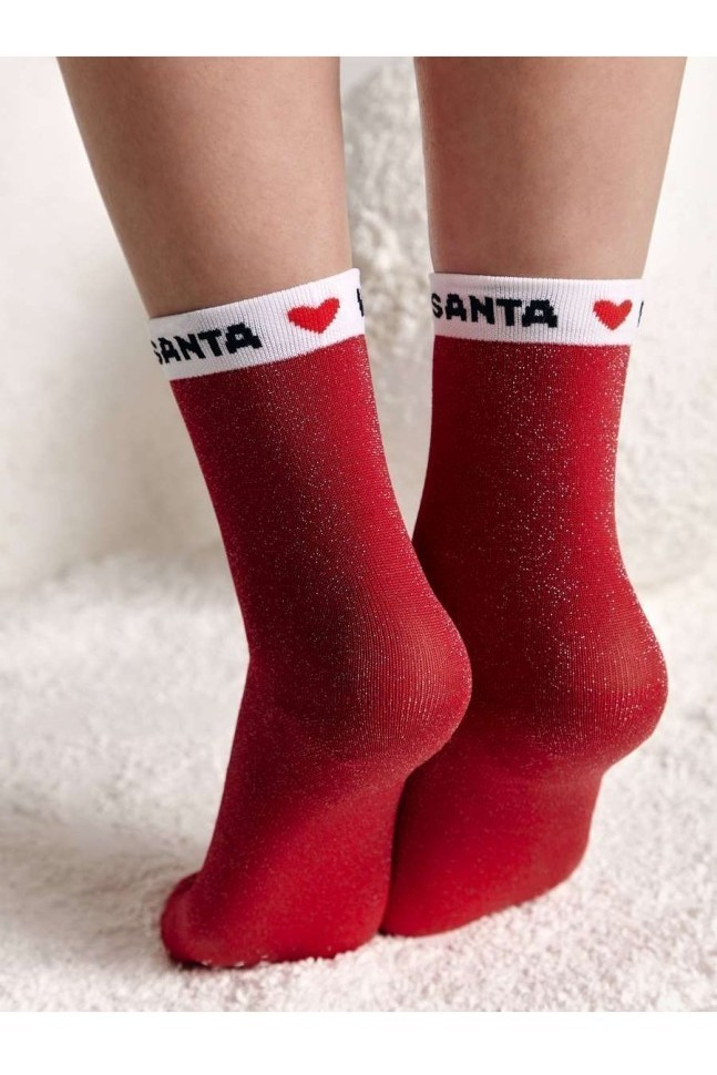 Носки женские Conte Новогодние 21С-83СП (284) с люрексом Wild about Santa