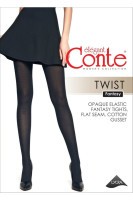 Колготки жіночі Conte Fantasy TWIST з ажурним геометричним малюнком "ромби"