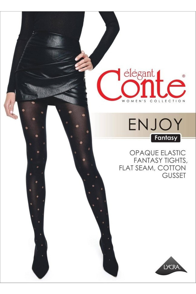 Колготки женские Conte Fantasy Enjoy в прозрачный горошек