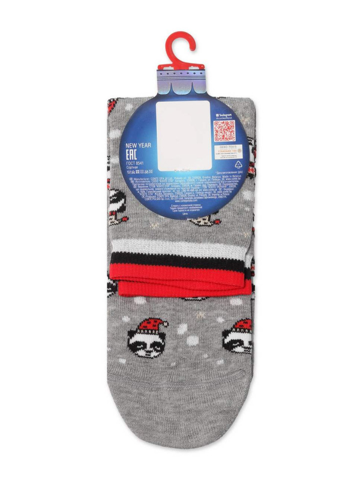 Носки женские Conte Новогодние 20С-34СП (518) «Xmas panda» с люрексом