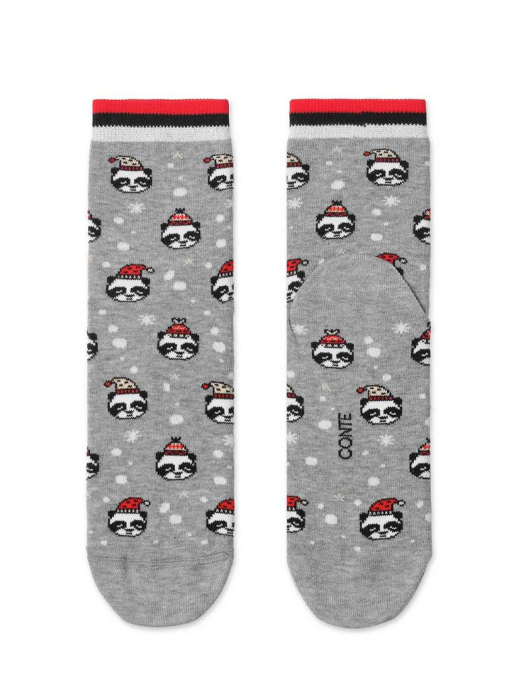 Носки женские Conte Новогодние 20С-34СП (518) «Xmas panda» с люрексом
