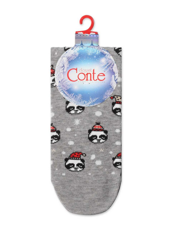 Носки женские Conte Новогодние 20С-34СП (518) «Xmas panda» с люрексом