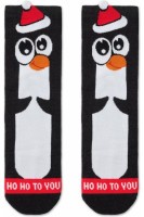 Шкарпетки жіночі Conte Новорічні (650) 21с-75сп з махровою стопою «Penguin»