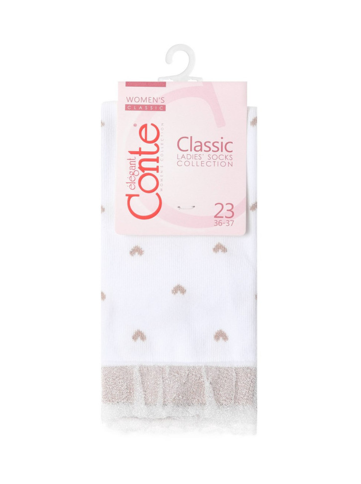 Носки женские Conte Classic 20С-105СП (243) воздушный бортик, люрекс